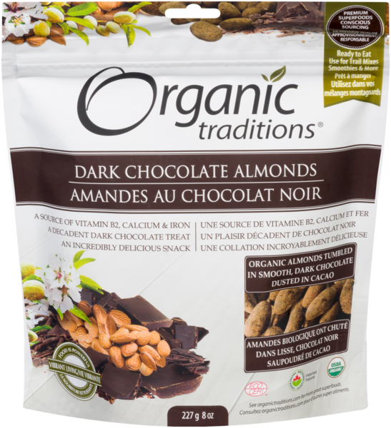 Organic Traditions  Amandes De Chocolat  227g