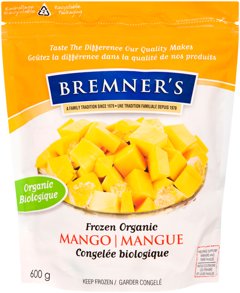 Bremner's Mangue Congelée Biologique 600 g