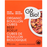 GoBio! Cubes de Bouillon Biologique Boeuf 6 Cubes 66 g