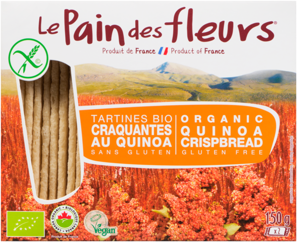 Le Pain des Fleurs Tartines Bio Craquantes au Quinoa 150 g