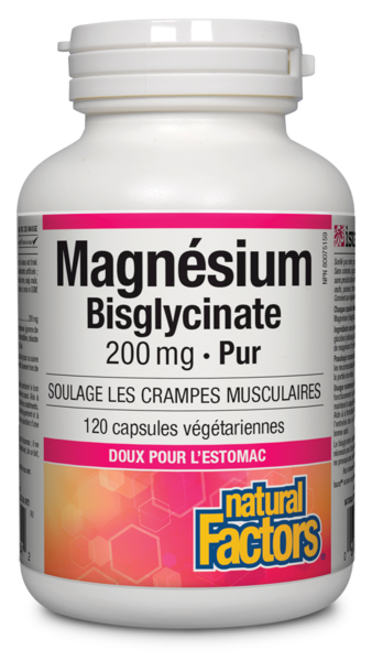 Natural Factors Magnésium Bisglycinate Pur  200 mg  