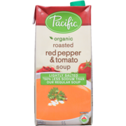 Pacific Foods Roasted Red Pepper & Tomato Soup Lightly Salted Organic 1 L