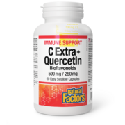 Natural Factors C Extra + Quercétine Bioflavonoïdes 500 mg / 250 mg 60 capsules faciles à avaler