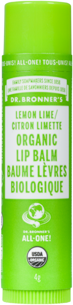 Dr. Bronner's Baume Lèvres Biologique Citron Limette 4 g