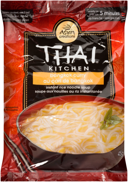 Thai Kitchen Asian Creations Soupe aux Nouilles au Riz Instantanée au Cari de Bangkok 45 g