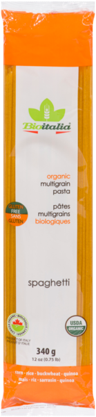Bioitalia Spaghetti Pâtes Multigrains Biologiques 340 g