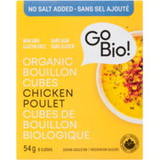 GoBio! Organic Bouillon Cubes Chicken 6 Cubes 54 g