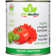Bioitalia Organic Chopped Tomatoes with tomato Juice and Basil 796 ml