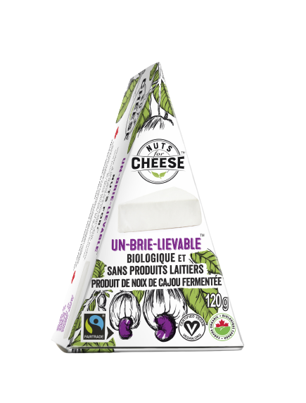 Nuts for Cheese  Noix de Cajou Fermentée Un-Brie-Lievable biologiques