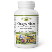 Natural Factors Ginkgo biloba 60 mg 120 capsules