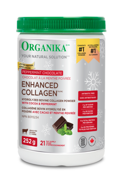 Organika Enhanced Collagen Chocolat à la Menthe Poivrée