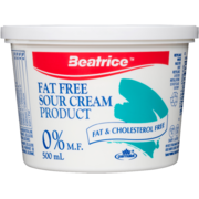 Beatrice Produit de Crème Sure Sans Gras 0 % M.G. 500 ml