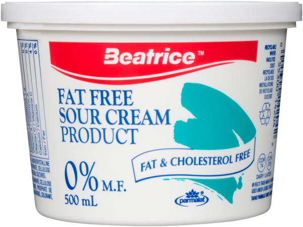 Beatrice Produit de Crème Sure Sans Gras 0 % M.G. 500 ml
