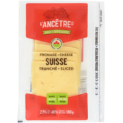 L'Ancêtre Cheese Suisse Sliced Organic 27% M.F. 180 g