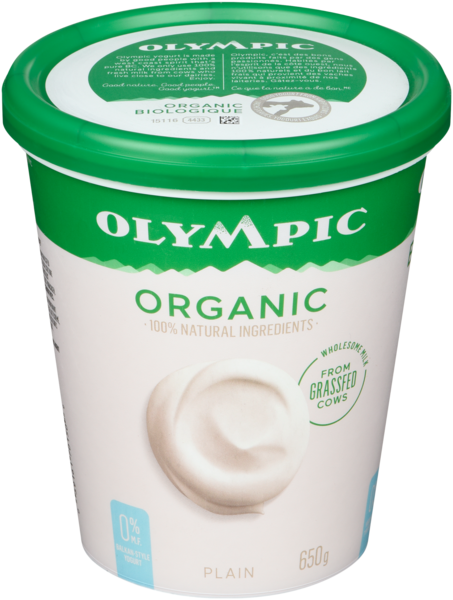 Olympic Yogourt de Type Balkan Nature Biologique 0% M.G. 650 g