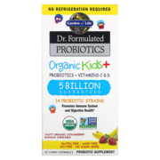 Garden Of Life Dr. Formulated - Probiotiques Organic Kids+ pour enfants - Comprimés croquables - Fraise Banane - Longue conserva