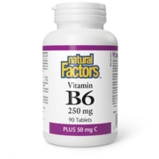 Natural Factors Vitamine B6 Plus 50 mg C 250 mg 90 comprimés