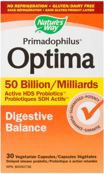 Nature's Way Primadophilus Optima Digestive Balance 30 Capsules Végétales