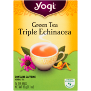 Yogi Herbal Tea Green Tea Triple Echinacea 16 Tea Bags 32 g