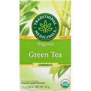 Traditional Medicinals Green Tea Lemongrass Organic 20 Wrapped Tea Bags x 1.5 g (30 g)