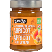 Savör Fruit Spread Apricot Organic 235 ml