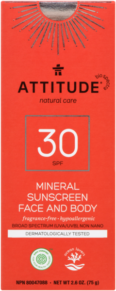Crème solaire visage FPS 30 - Sans parfum