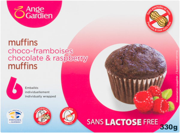 Ange Gardien 6 Muffins Choco-Framboises 330 g
