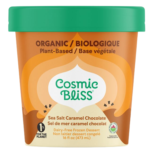 Cosmic Bliss crème glacée base végétale Sel De Mer Caramel + Chocolat bio