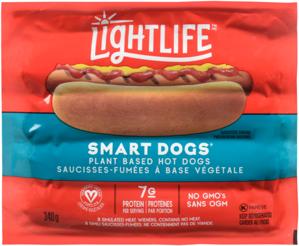 Lightlife Smart Dogs Saucisses-Fumées à Base Végétale 340 g