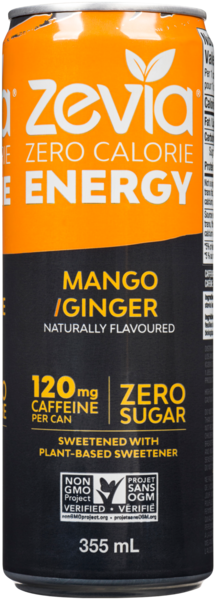 Zevia Énergie Zéro Calorie Mangue/Gingembre 355 ml
