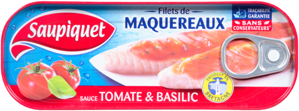Saupiquet Filets de Maquereaux Sauce Tomate et Basilic