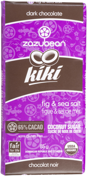 Zazubean Kiki Chocolat Noir Figue & Sel de Mer 85 g