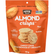 Hippie Snacks Almond Crisps Croustilles d'Amandes Style Fromage et Ciboulette 70 g