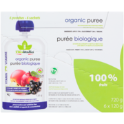 Bioitalia Organic Puree Apple and Blackcurrant 6 Pouches x 120 g (720 g)