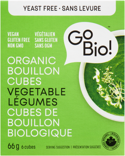 GoBio! Cubes de Bouillon Biologique Légumes 6 Cubes 66 g