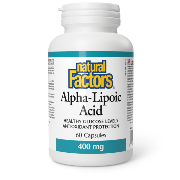 Natural Factors Acide alpha-lipoïque  400 mg  60 capsules