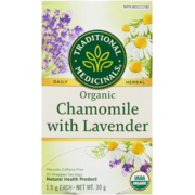 Traditional Medicinals Chamomile with Lavender Organic 20 Wrapped Tea Bags x 1.5 g (30 g)