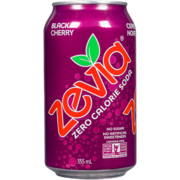 Zevia Soda Zéro Calorie Cerise Noire 355 ml