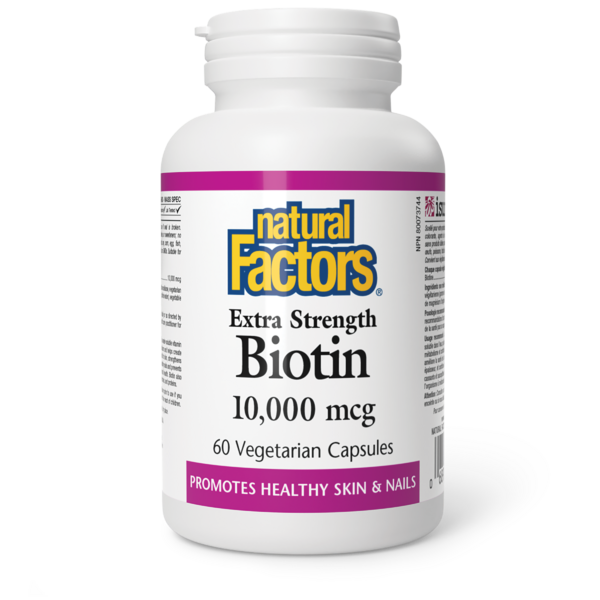 Natural Factors Biotine  Extra-fort   10 000 mcg  60 capsules végétariennes