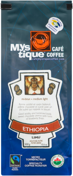 Mystique Coffee Medium Light Ethiopia Limu Filter Grind 300 g