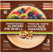 Piccola Cucina Sweetened Almond Pie Shell 2 Ready to Bake Pie Shells 280 g