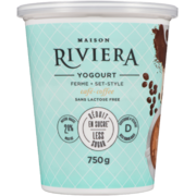 Maison Riviera Yogourt Set-Style Coffee Lactose Free 2.8% Milk Fat 750 g