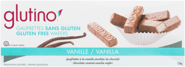 Glutino Gaufrette Vanille Glacee Au Chocolat 130G