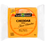 Earth Island Fromage Alternatif Cheddar Style Tranches 10 Tranches 200 g
