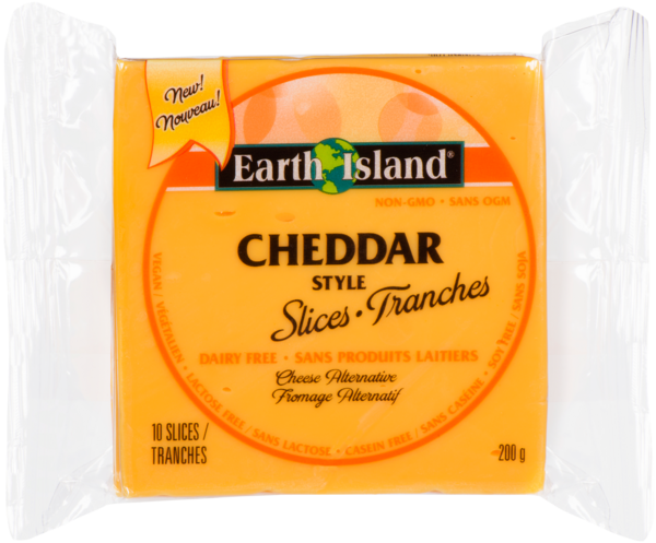 Earth Island Fromage Alternatif Cheddar Style Tranches 10 Tranches 200 g