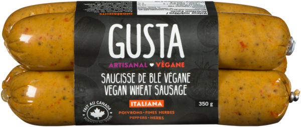Gusta Saucisse de Blé Végane Italiana Poivrons Fines Herbes 350 g