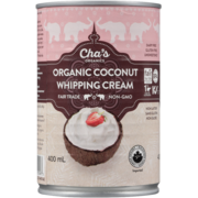 Cha's Organics Crème de Coco à Fouetter Bio 400 ml