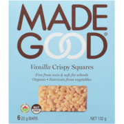 Made Good Crispy Squares Vanilla 6 Bars x 22 g (132 g)