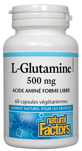 Natural Factors L-Glutamine  500 mg  60 capsules végétariennes