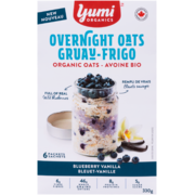 Yumi Organics Overnight Oats Blueberry Vanilla 6 Packets 330 g